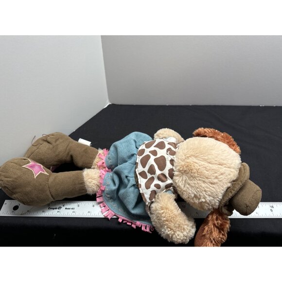 Hugfun Plush Dog Cowboy Dress-Up Stuffed Toy With Pink Stars & Hat 18" Long - Picture 4 of 6